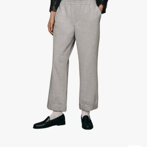 Anthropologie Maeve City Tailored Heathered Gray Track Pants.